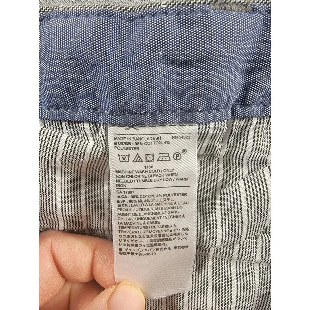 BANANA REPUBLIC Emerson Shorts Mens 38 Gray Check Plaid‎ Chino 10
